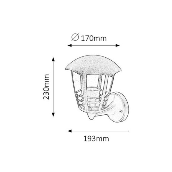 Lampa ogrodowa 6127 Merkur Rabalux