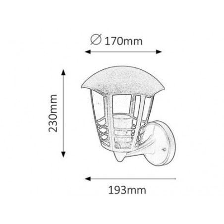 Lampa ogrodowa 6127 Merkur Rabalux