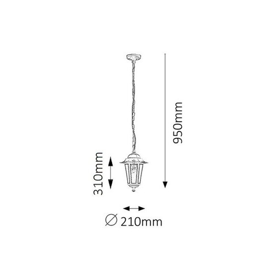 Lampa ogrodowa 4019 Pearl classic Rabalux