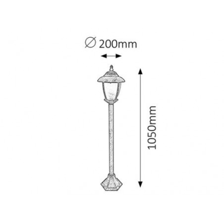 Lampa ogrodowa 8135 Varna Rabalux